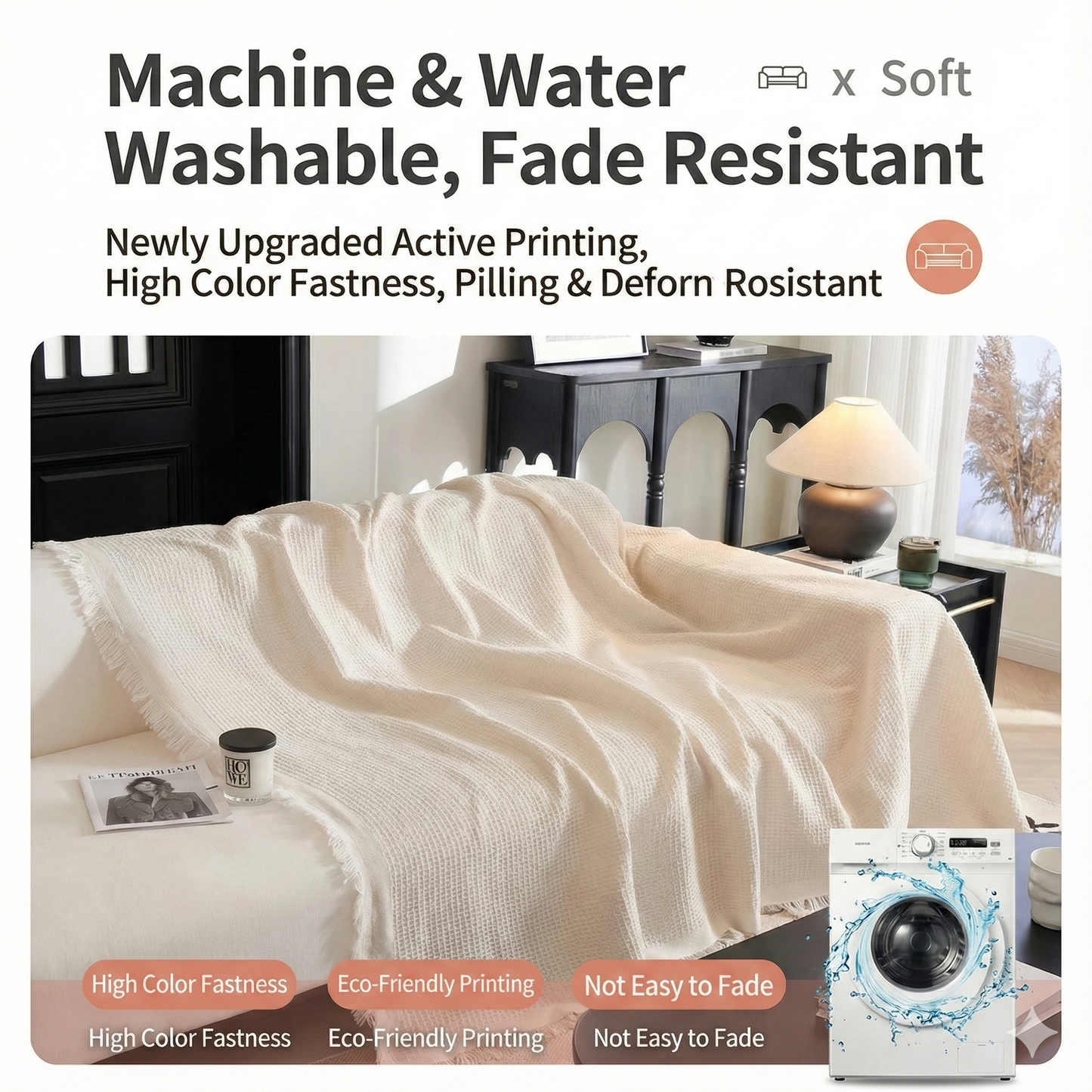 Soft Knit Sofa Cover